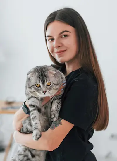 Vet with Cat