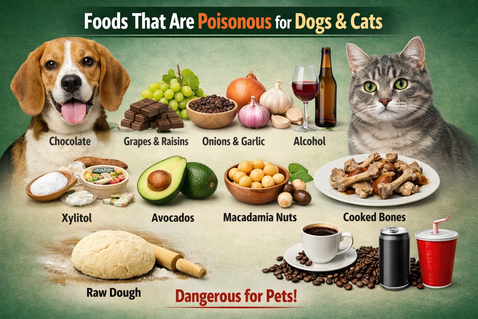 Foods That Are Dangerous for Dogs and Cats-preview image